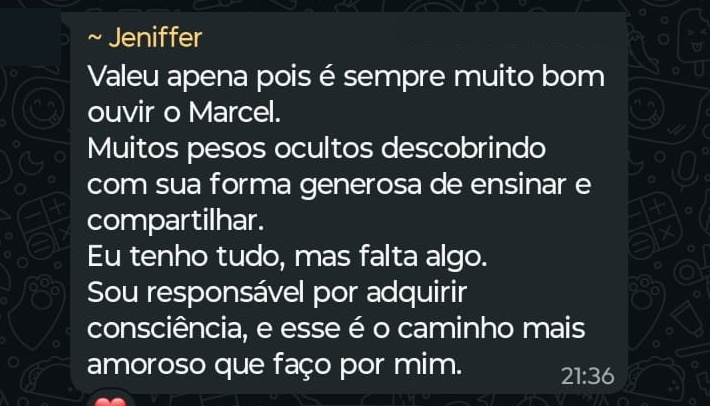 Depoimento de participante