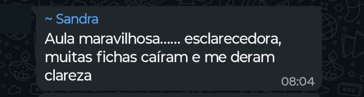 Depoimento de participante